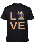 Sloth Skater Love Graphic T-Shirt