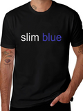 Slim Blue Graphic T-Shirt