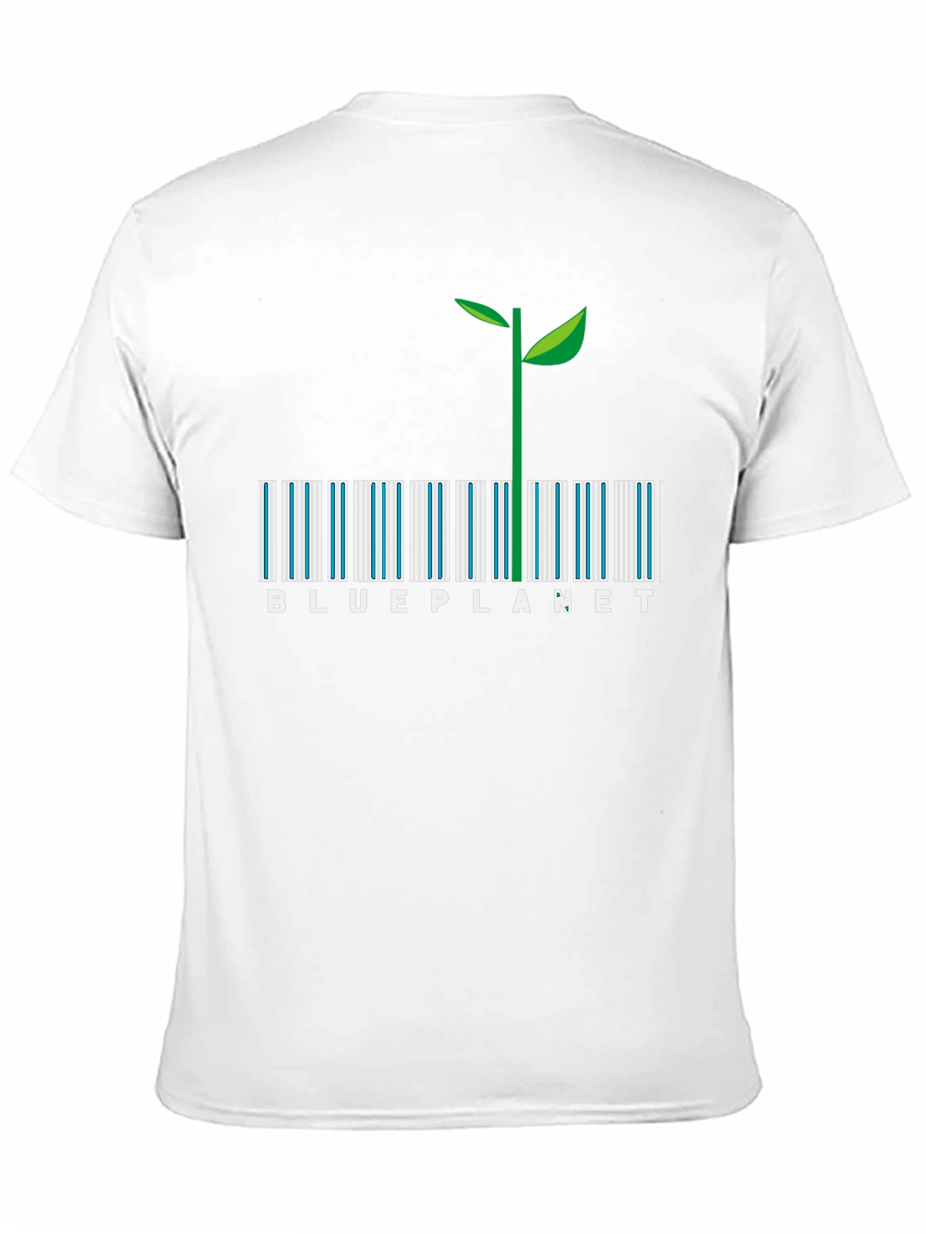 Blue Planet Barcode Plant Graphic Tee