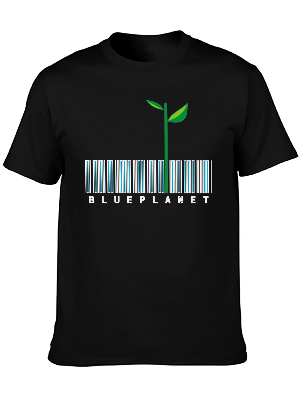Blue Planet Barcode Plant Graphic Tee