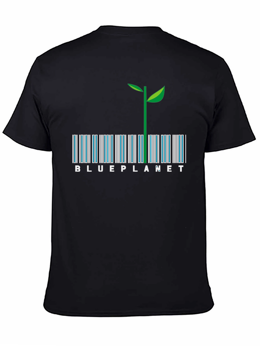 Blue Planet Barcode Plant Graphic Tee