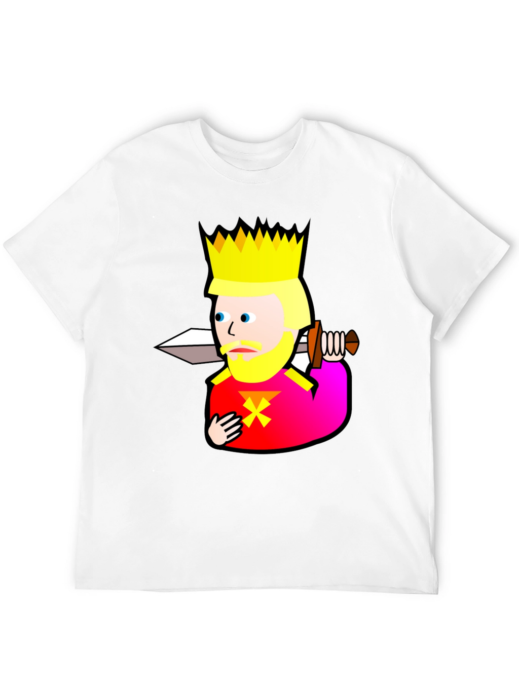 King Graphic T-Shirt - Black Cotton Tee