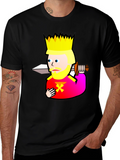 King Graphic T-Shirt - Black Cotton Tee