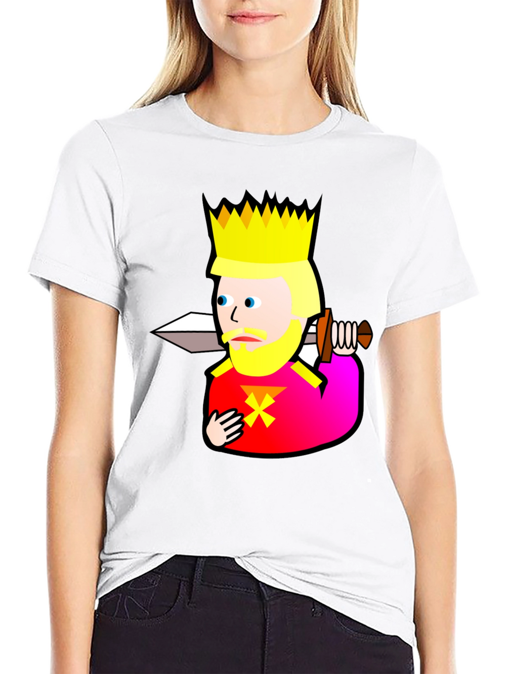 King Graphic T-Shirt - Black Cotton Tee