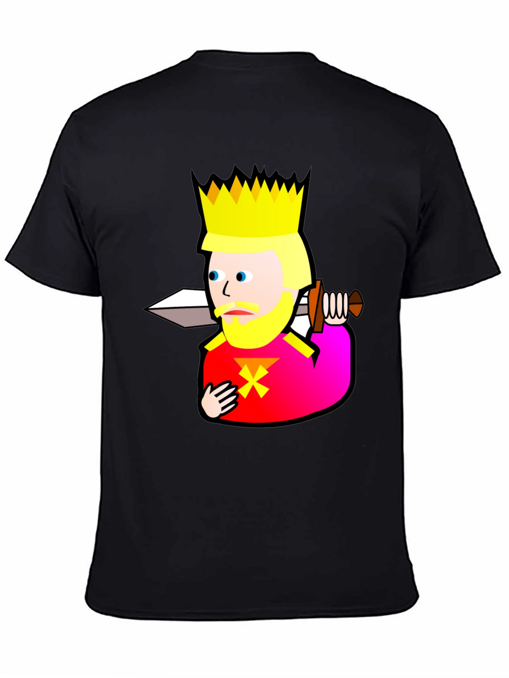 King Graphic T-Shirt - Black Cotton Tee