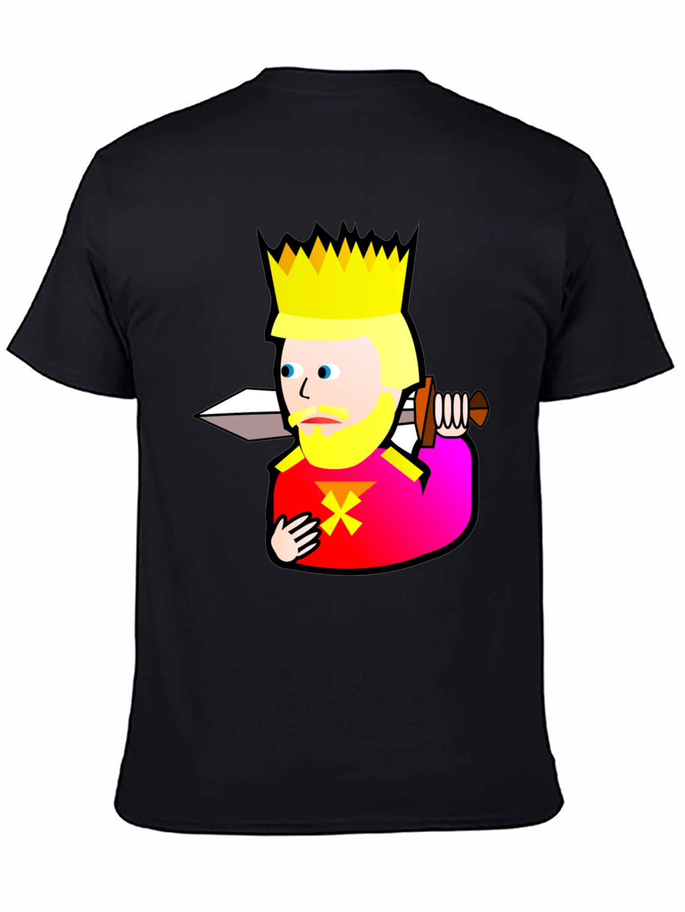King Graphic T-Shirt - Black Cotton Tee