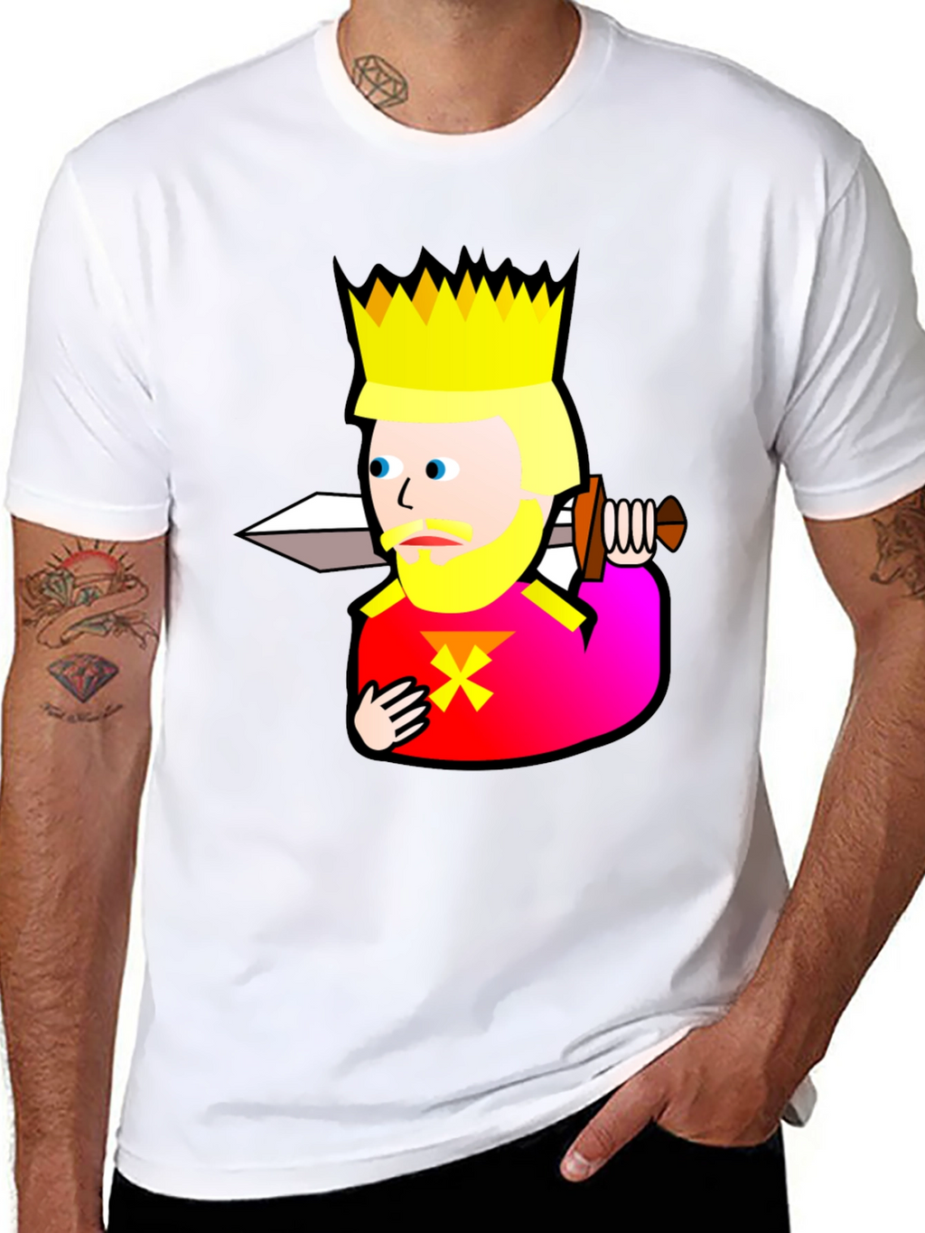 King Graphic T-Shirt - Black Cotton Tee