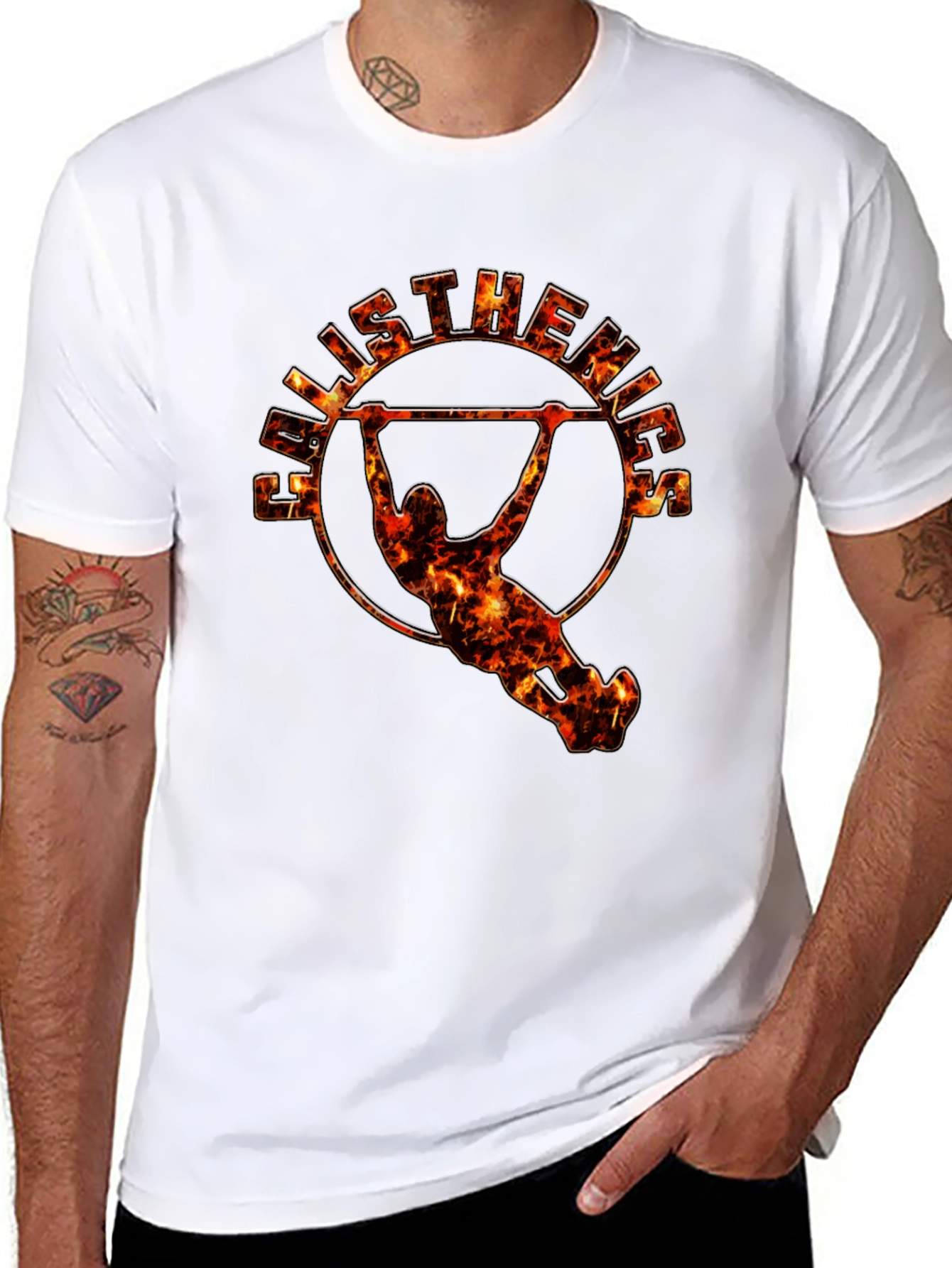Calisthenics Fire Graphic Black T-Shirt
