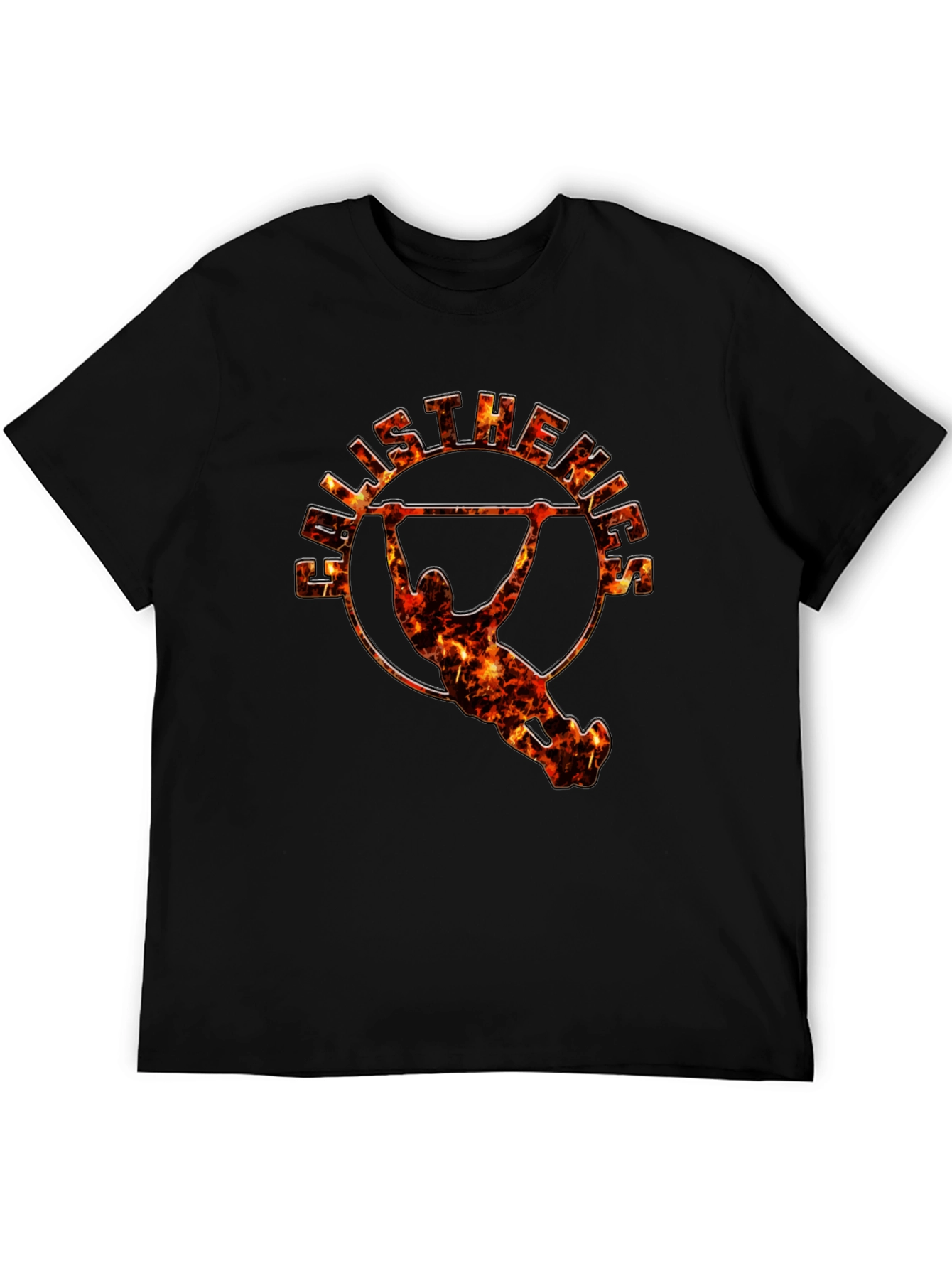 Calisthenics Fire Graphic Black T-Shirt