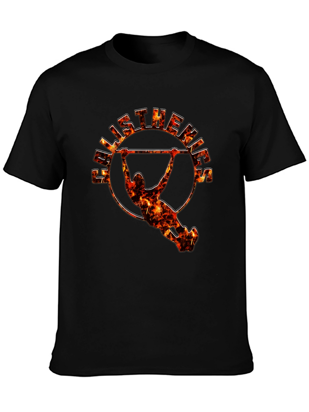 Calisthenics Fire Graphic Black T-Shirt