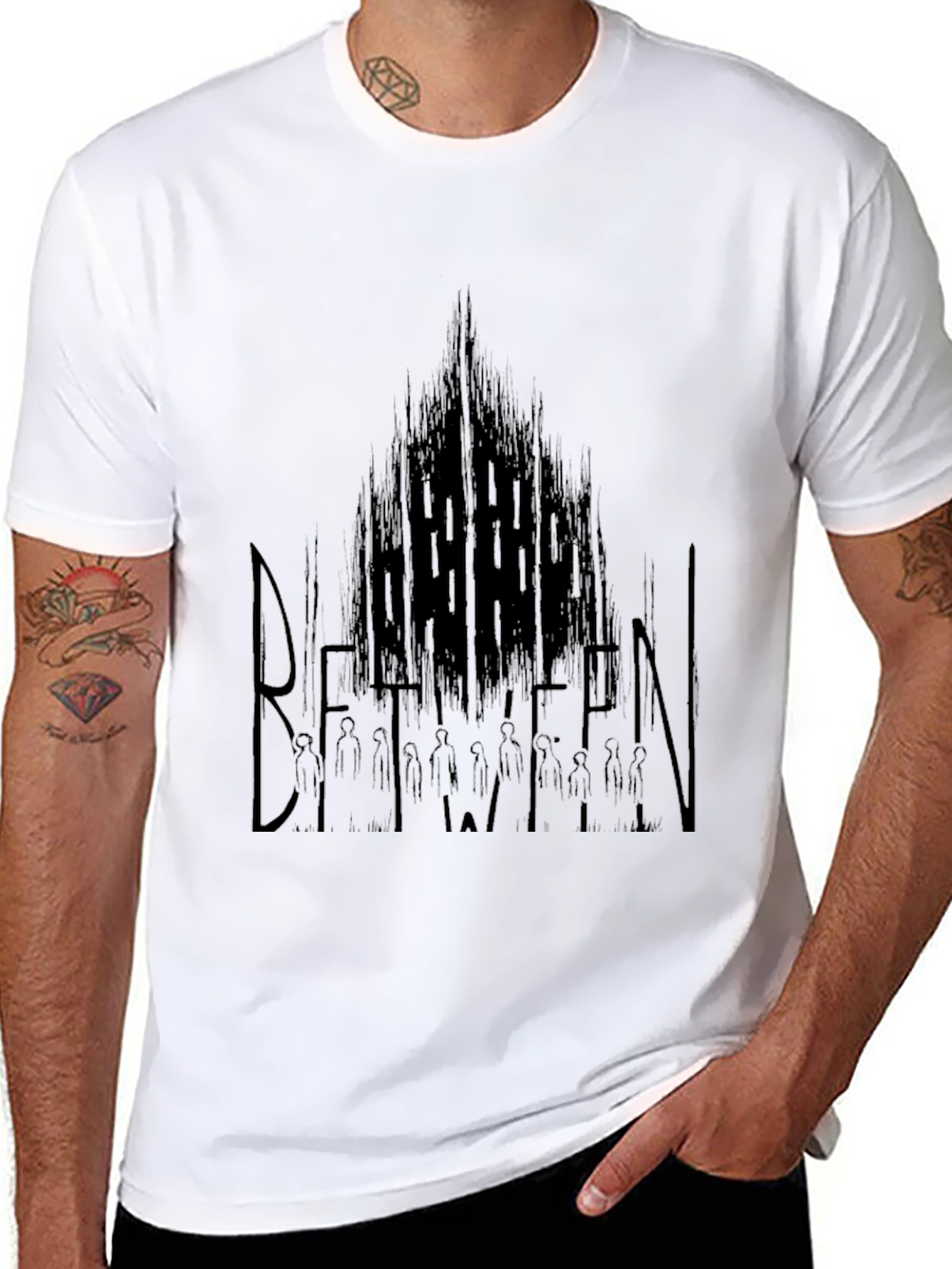 Between Black Graphic T-Shirt