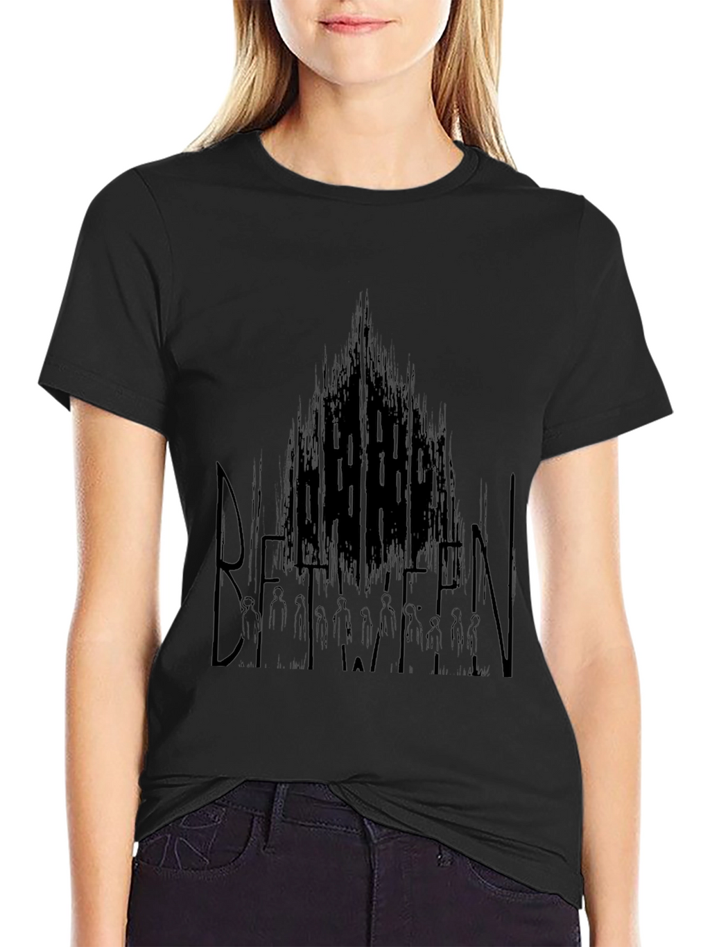 Between Black Graphic T-Shirt