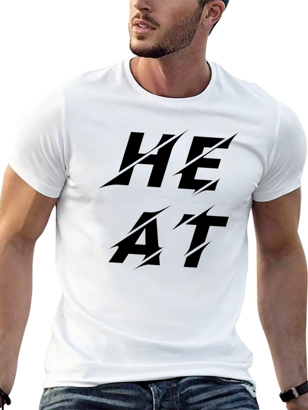 HEAT Black T-Shirt Graphic Tee