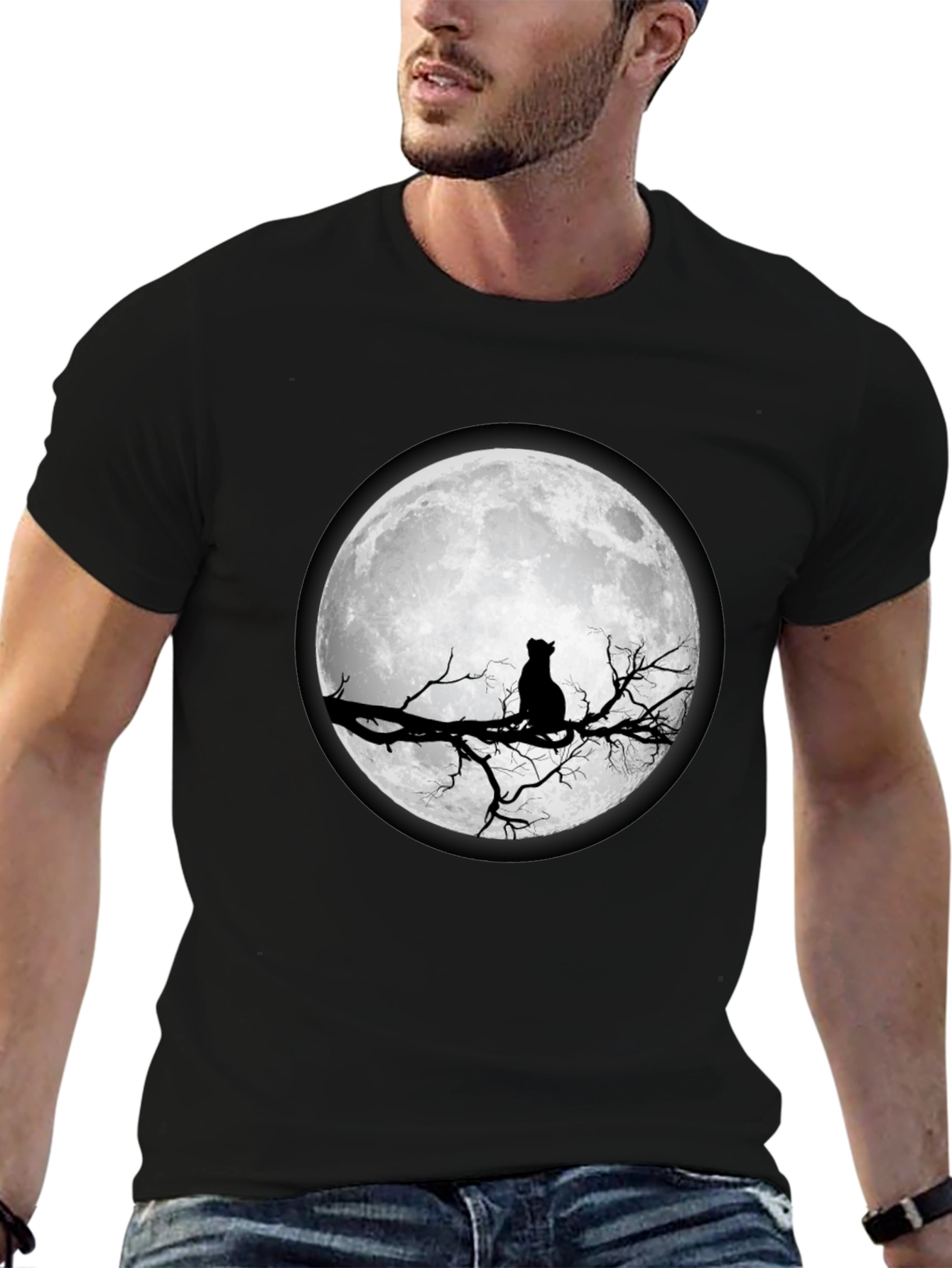 Moon Cat Graphic T-Shirt