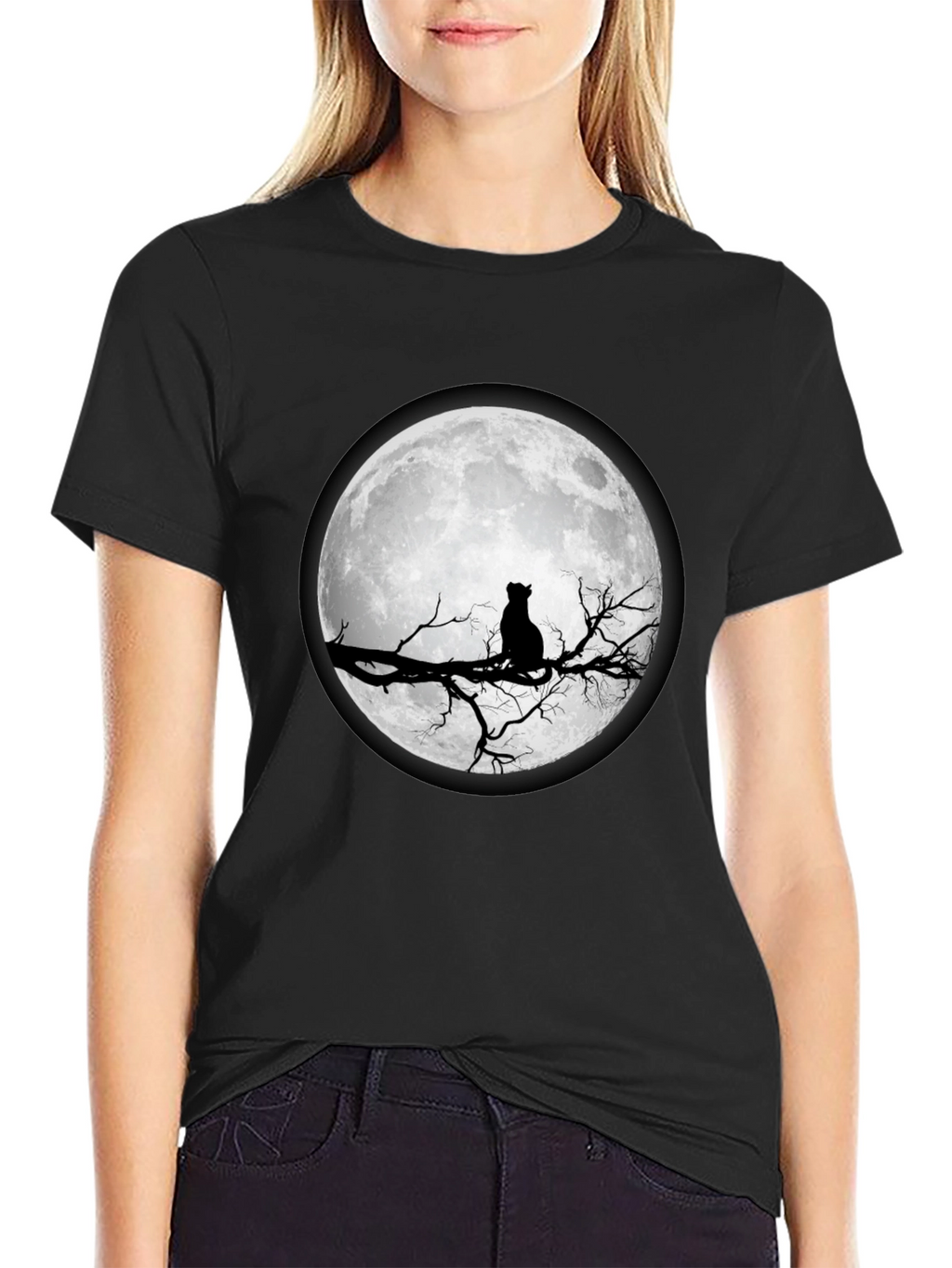 Moon Cat Graphic T-Shirt