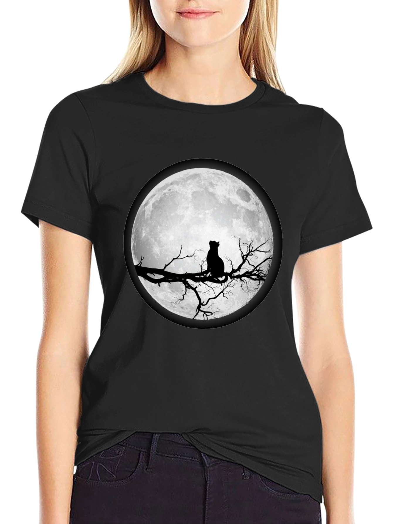 Moon Cat Graphic T-Shirt