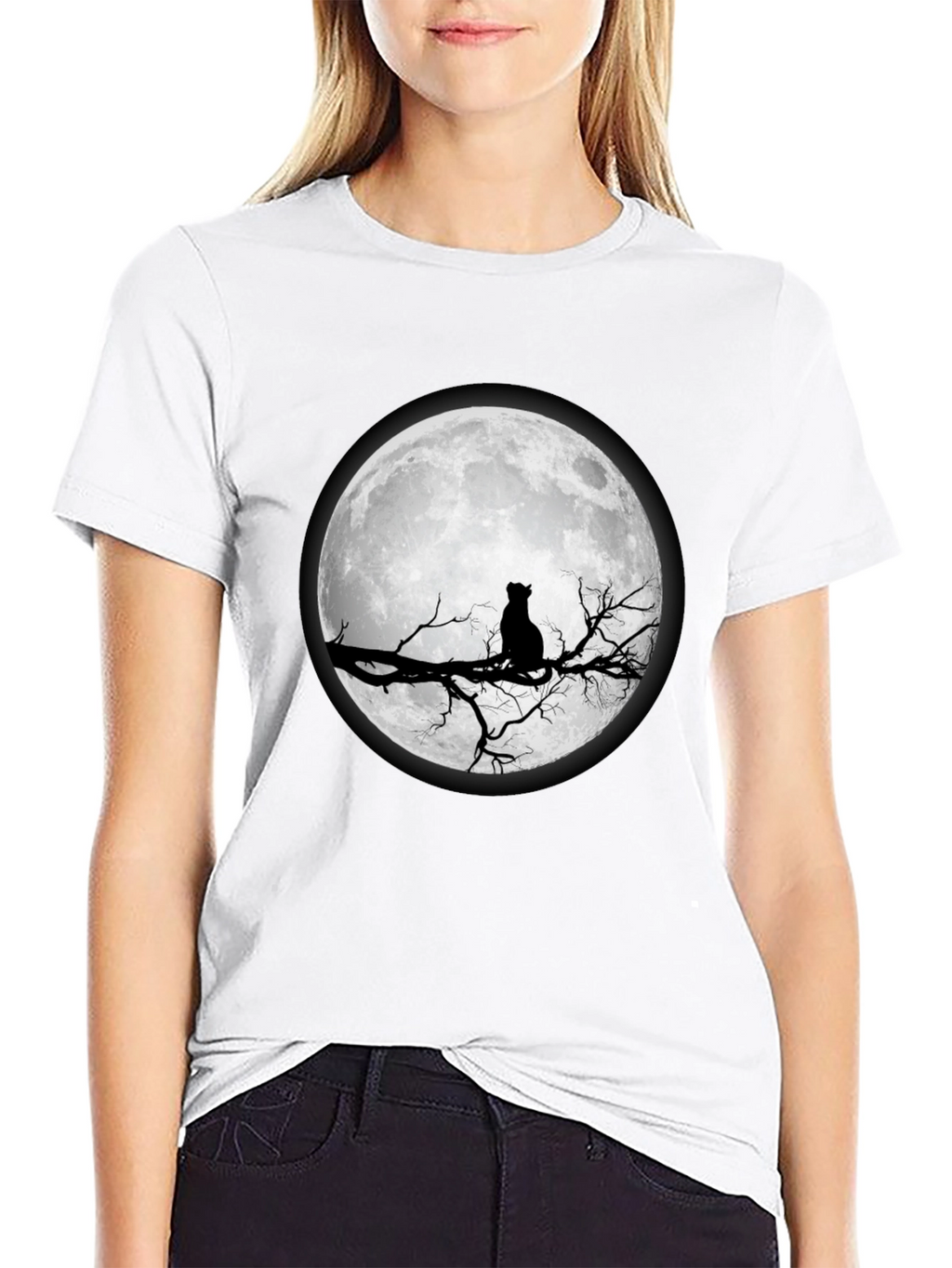 Moon Cat Graphic T-Shirt