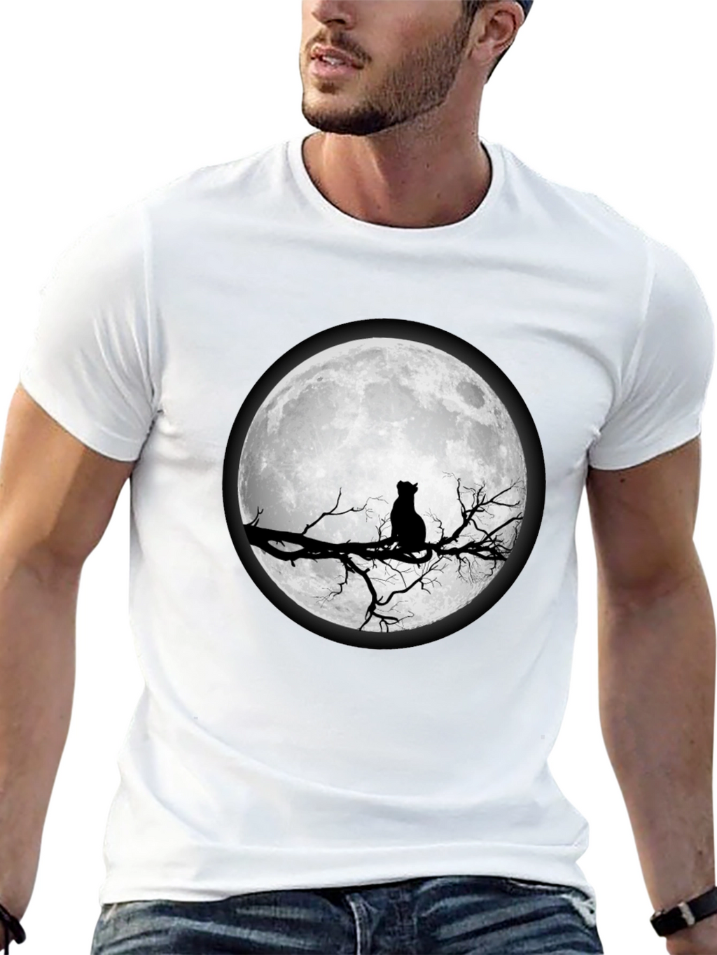 Moon Cat Graphic T-Shirt