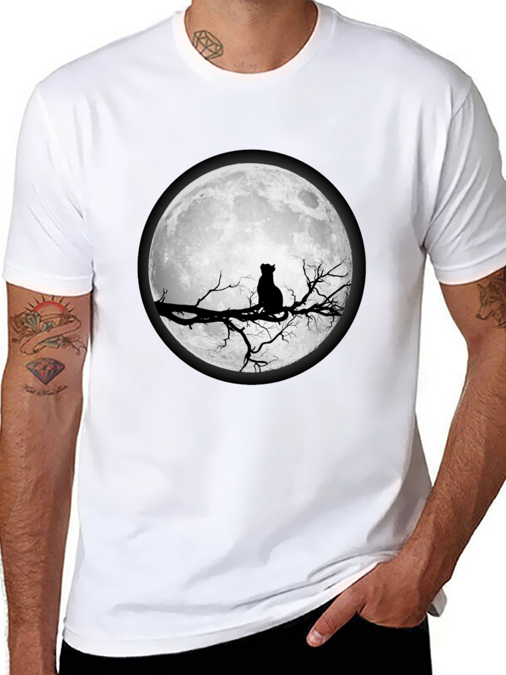 Moon Cat Graphic T-Shirt