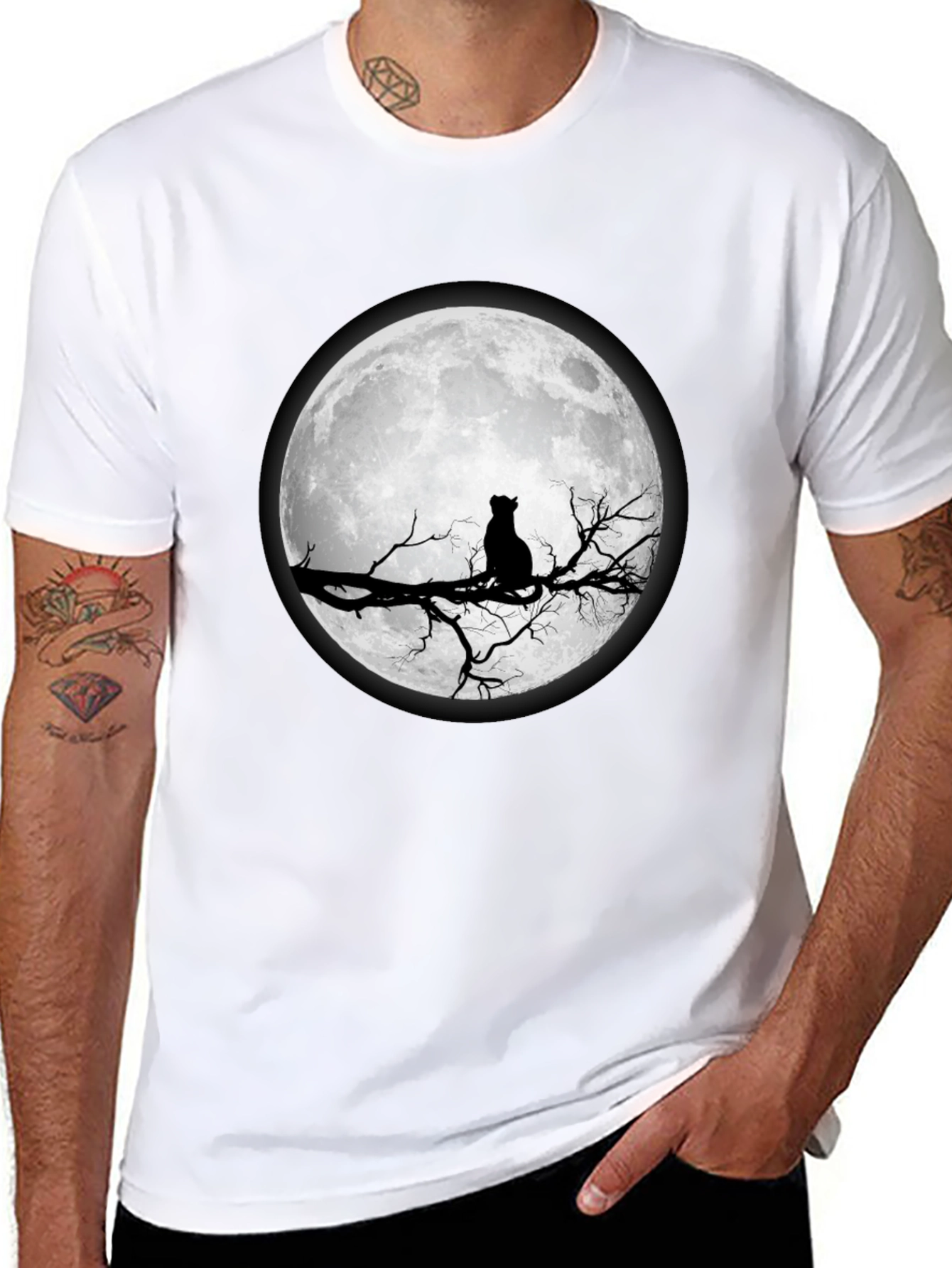 Moon Cat Graphic T-Shirt