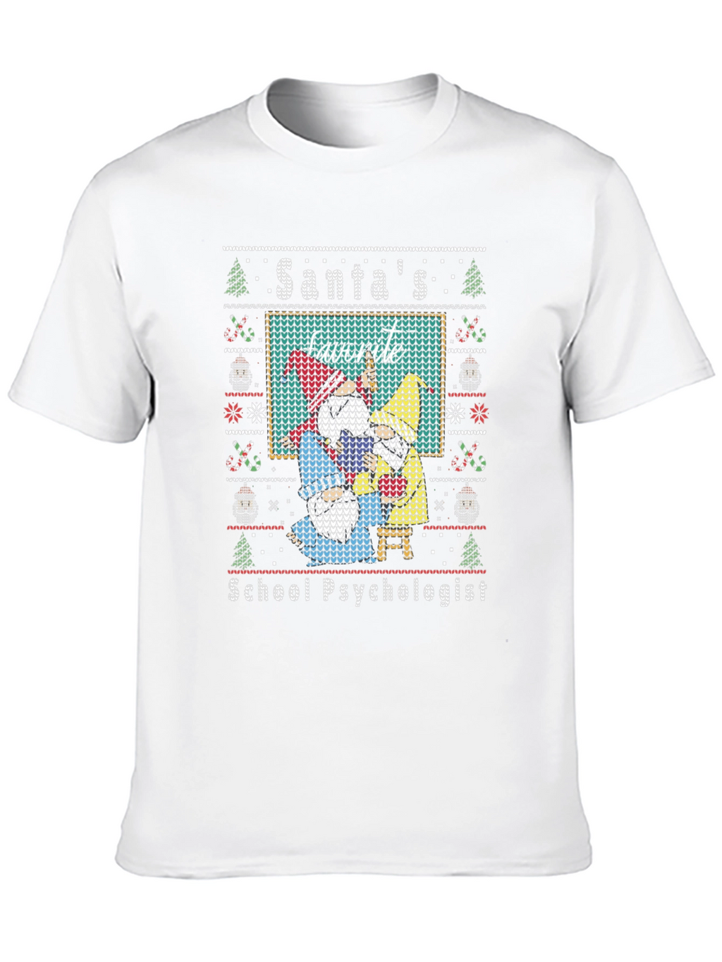 Santas Favorite School Psychologist Ugly Sweater T-Shirt