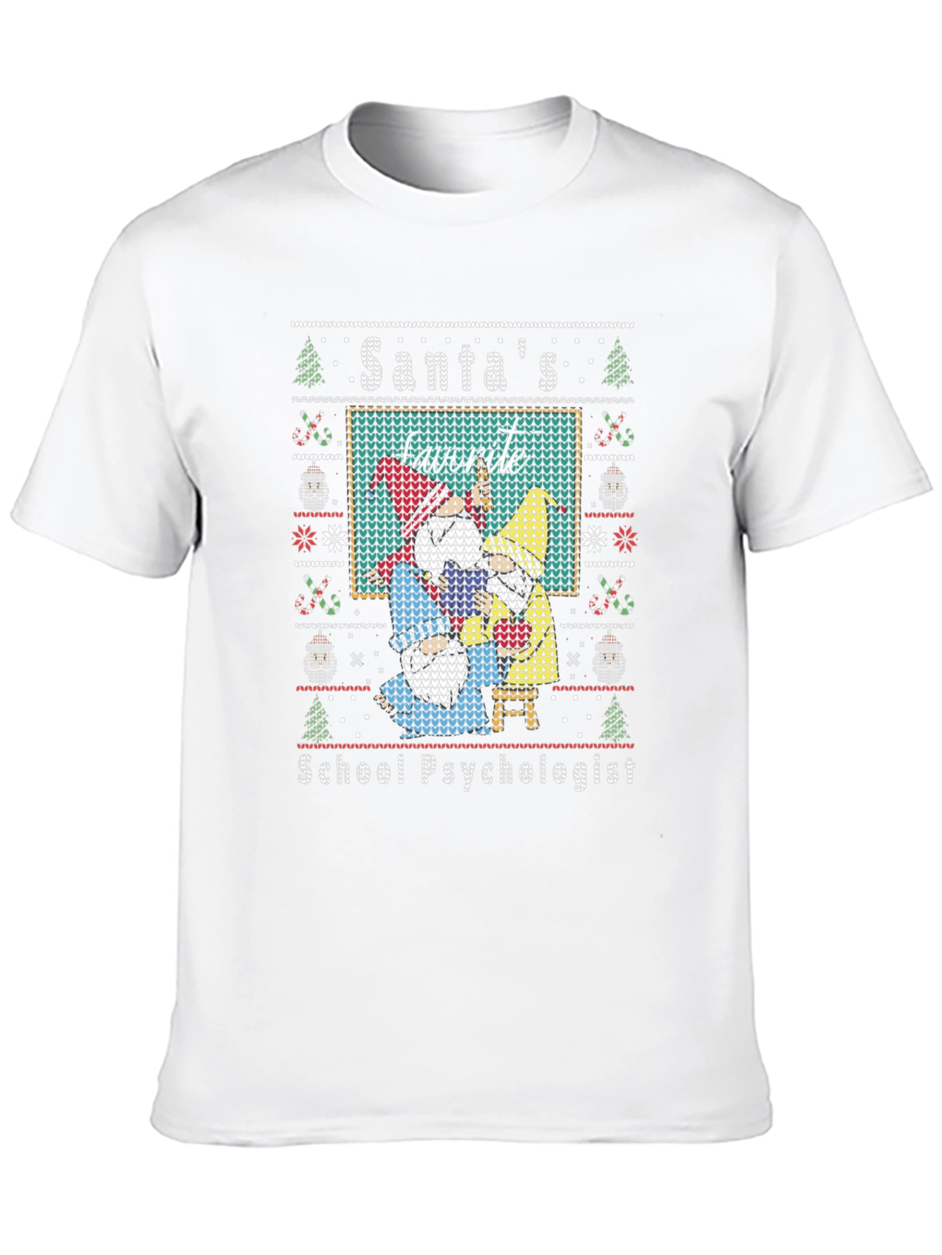 Santas Favorite School Psychologist Ugly Sweater T-Shirt