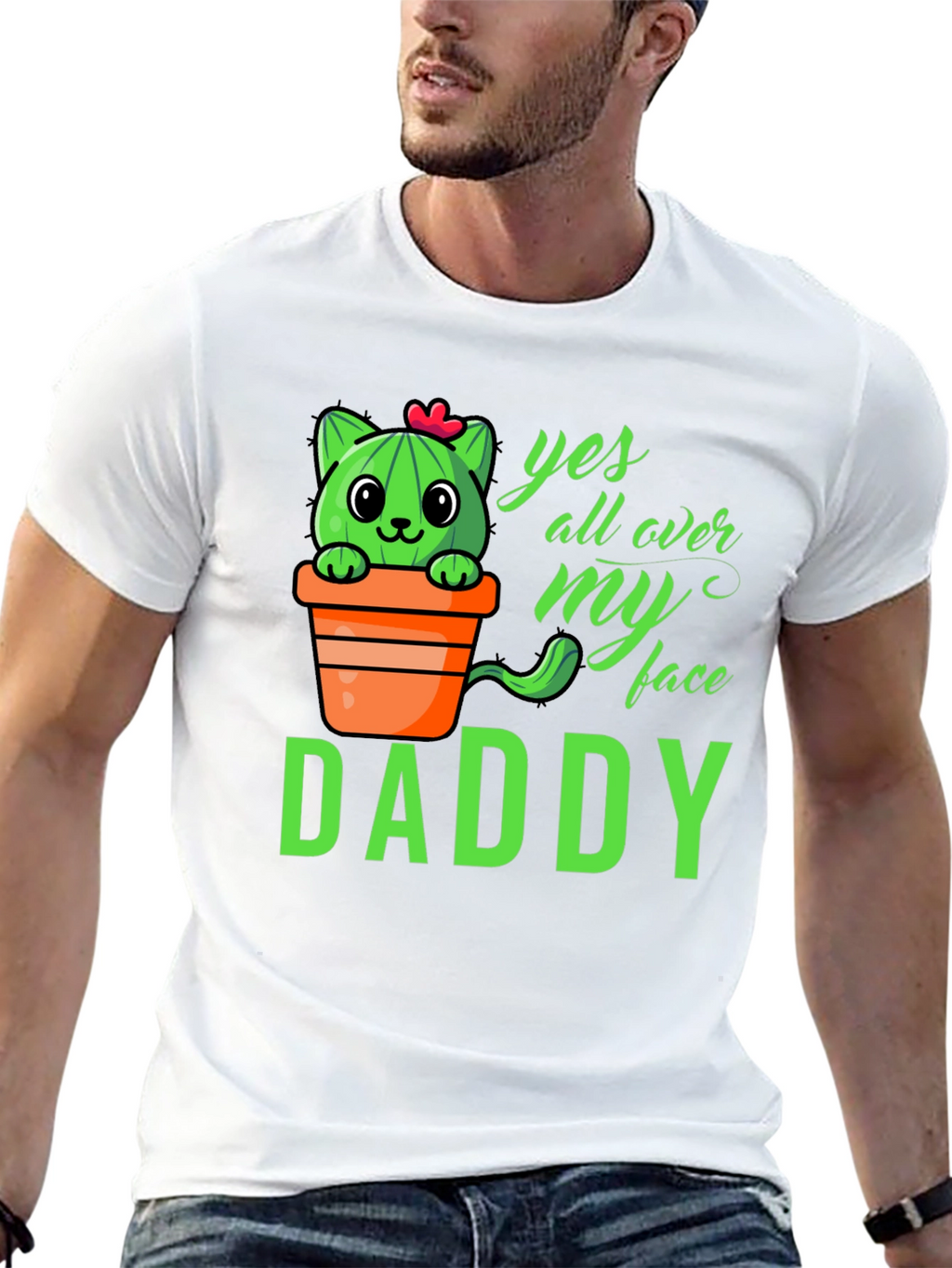 Cactus Cat Daddy T-Shirt - Funny Graphic Tee