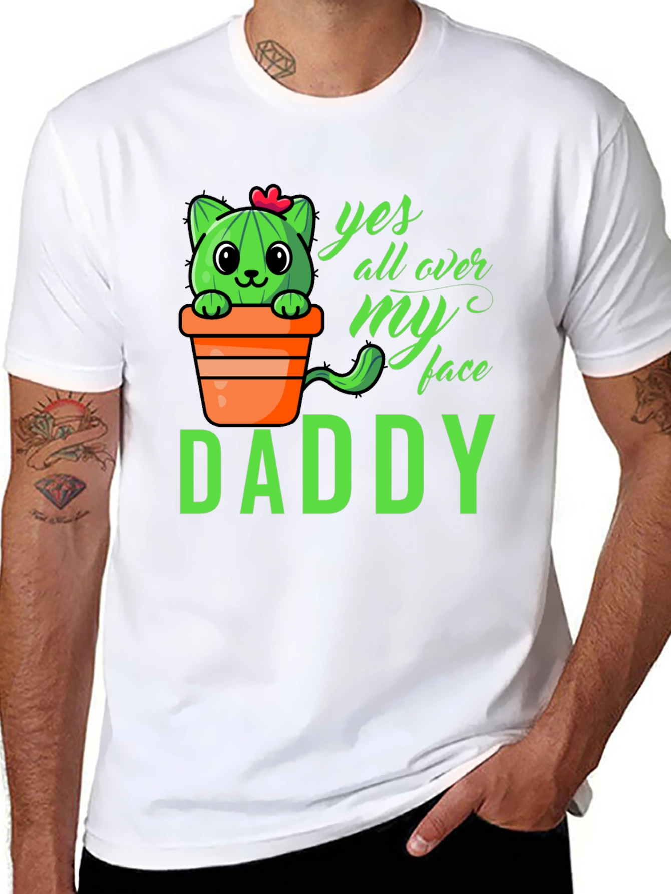 Cactus Cat Daddy T-Shirt - Funny Graphic Tee