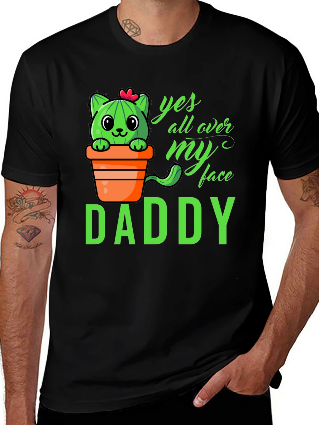 Cactus Cat Daddy T-Shirt - Funny Graphic Tee