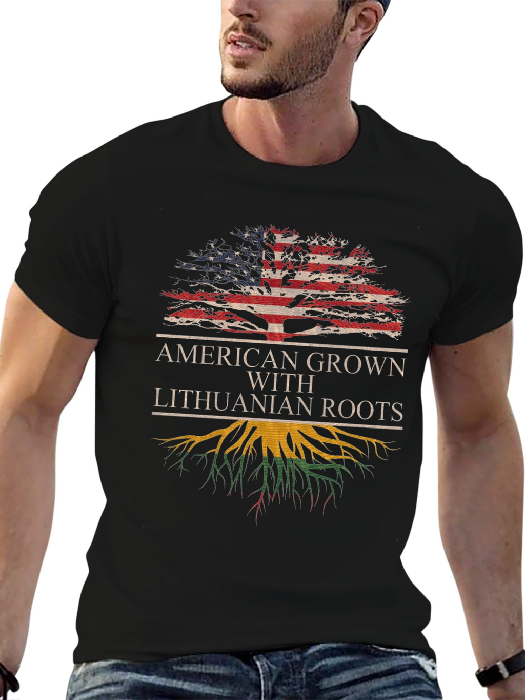 American Grown Lithuanian Roots T-Shirt