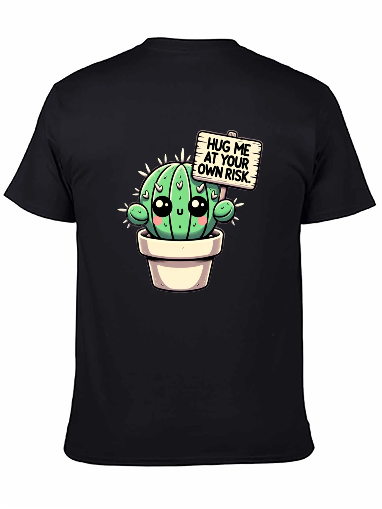 Cute Cactus T-Shirt - Hug Me At Your Own Risk