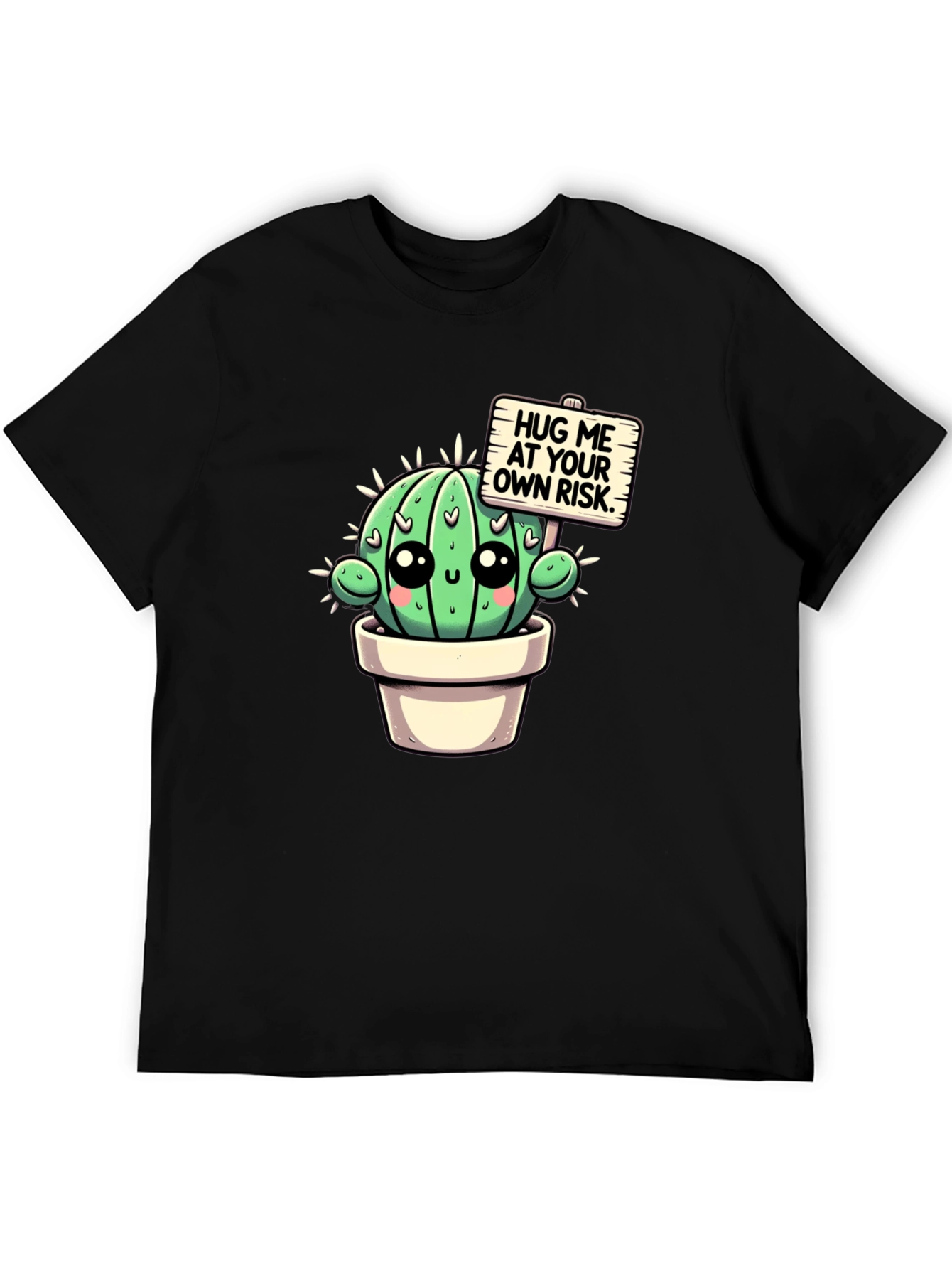 Cute Cactus T-Shirt - Hug Me At Your Own Risk