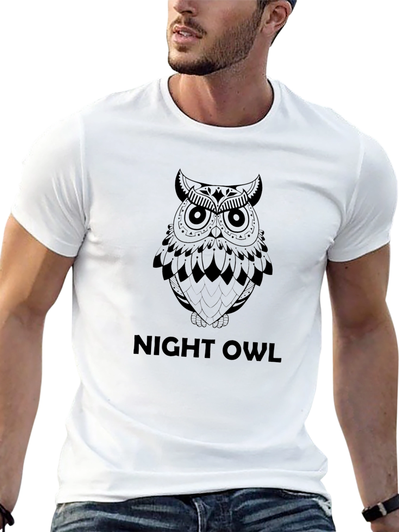 Night Owl Graphic Tee - Mens Black T-Shirt