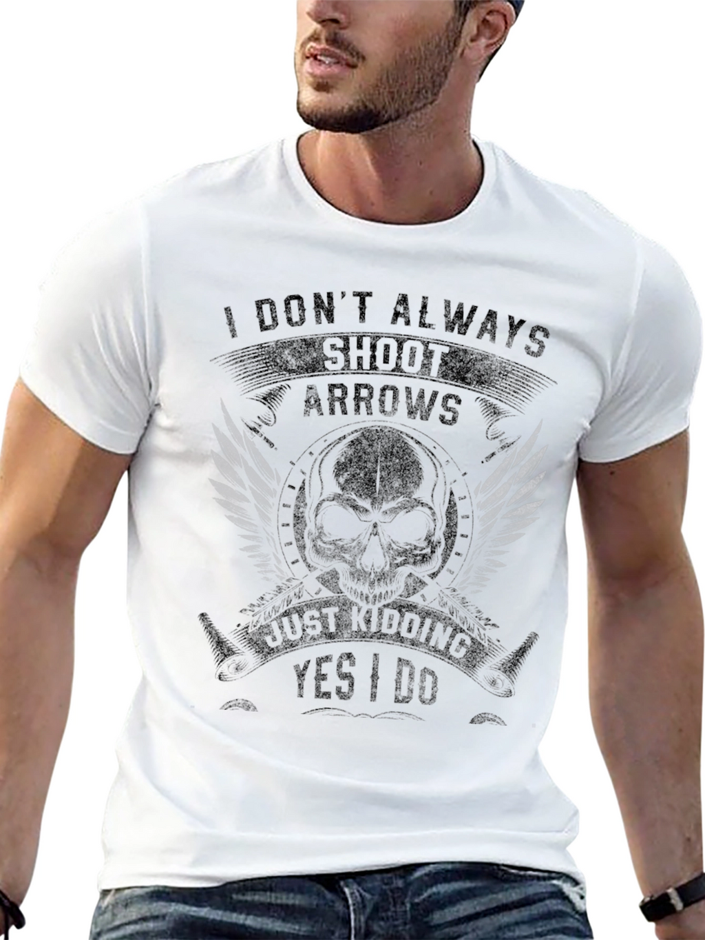 Archers Humor Black Graphic T-Shirt