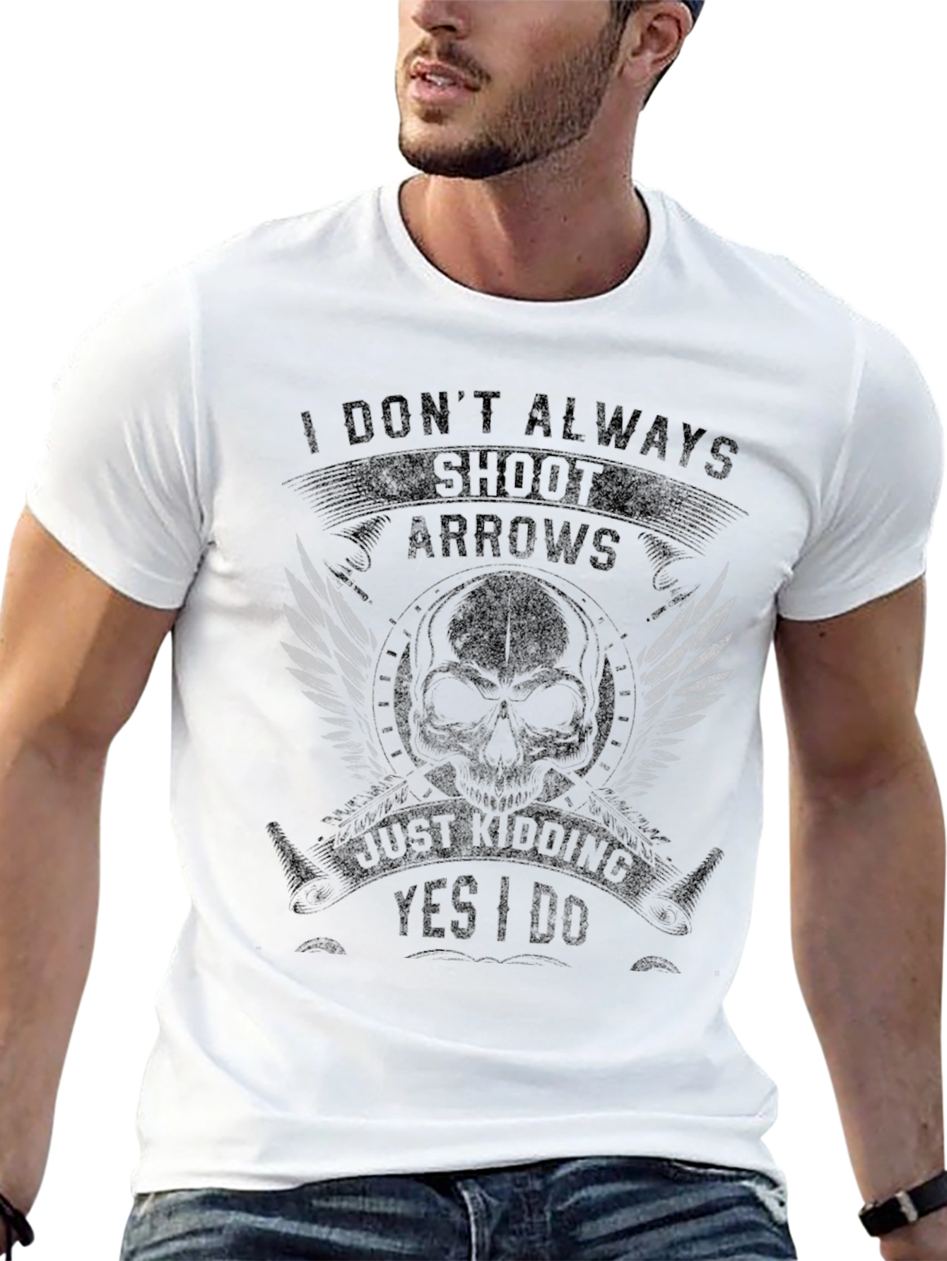 Archers Humor Black Graphic T-Shirt