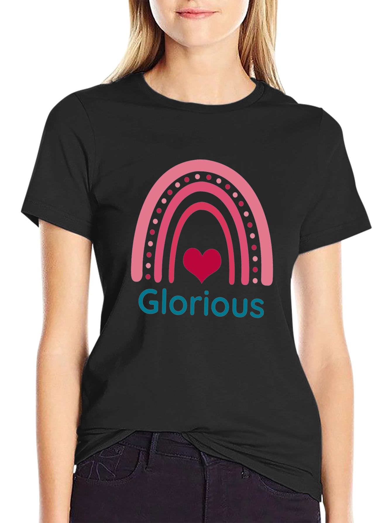 Glorious Rainbow Heart Graphic Tee
