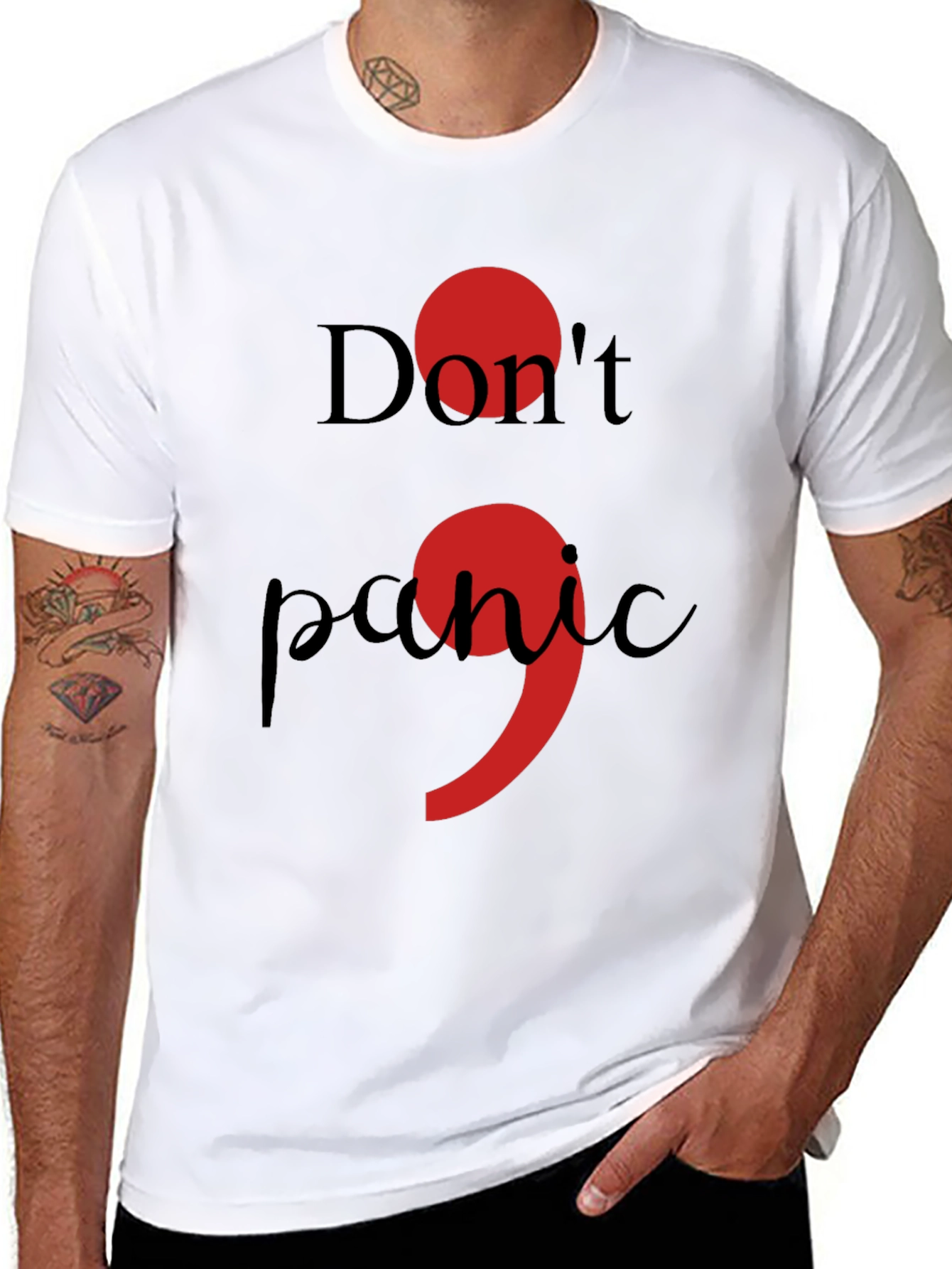 Dont Panic Semicolon T-Shirt