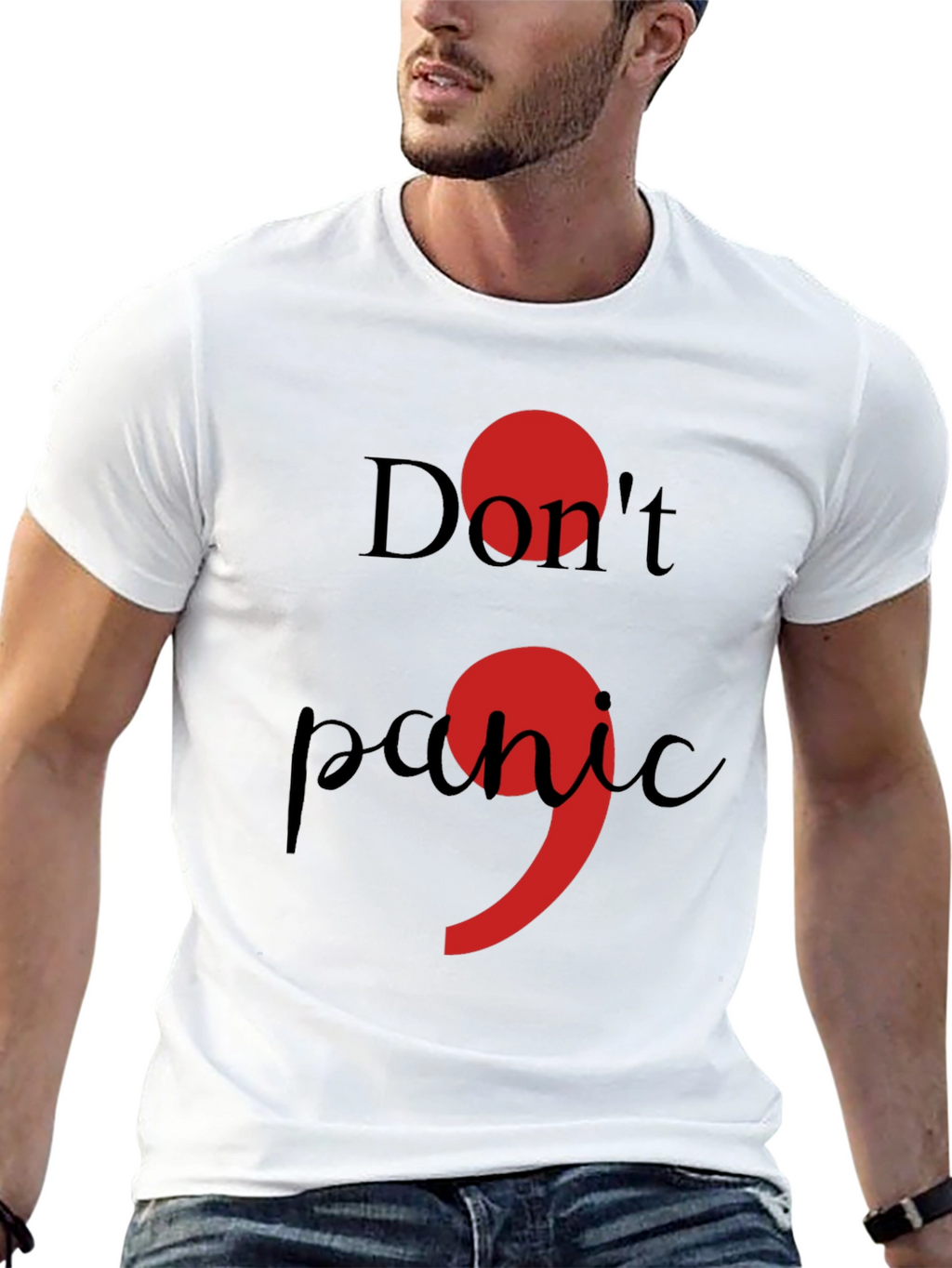 Dont Panic Semicolon T-Shirt