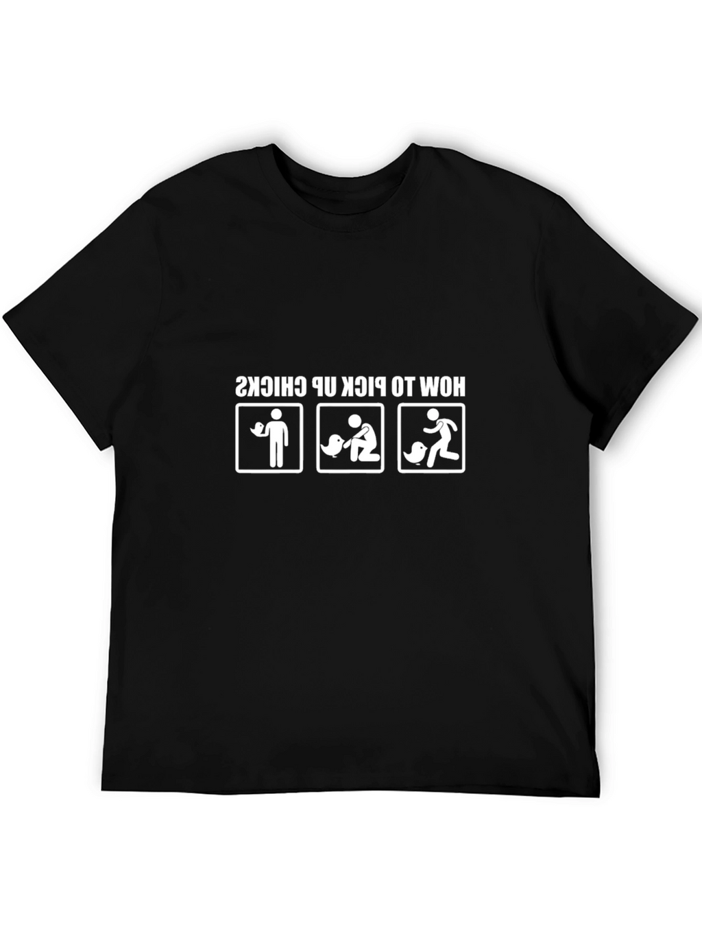 Humorous How to Pick Up Chicks Black T-Shirt