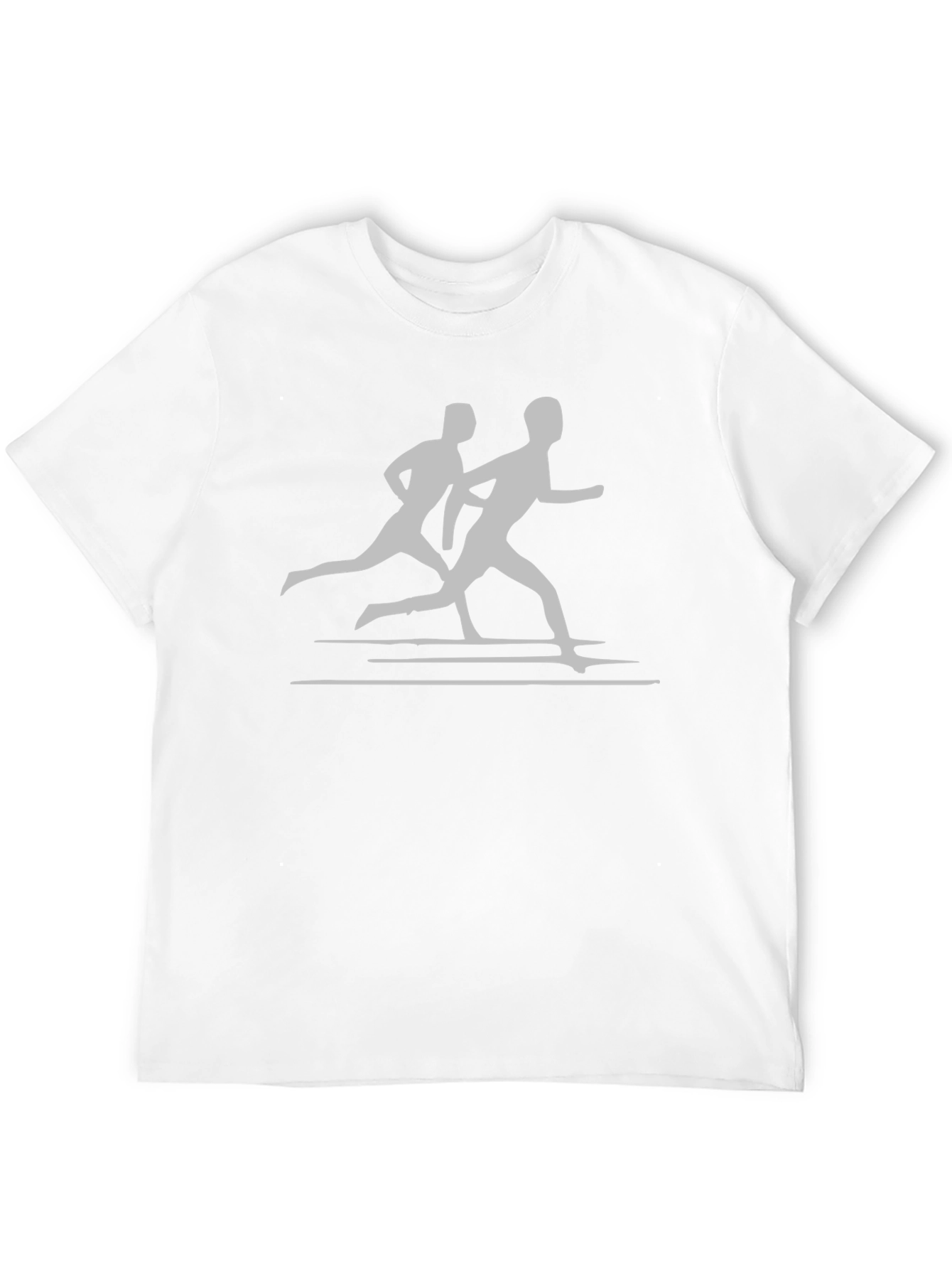 Mens Running Graphic Tee - Black Cotton