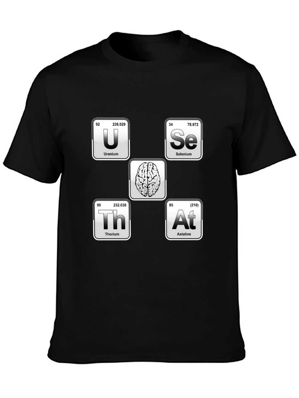 Uranium Selenium Thorium Astatine Brain Elements T-Shirt