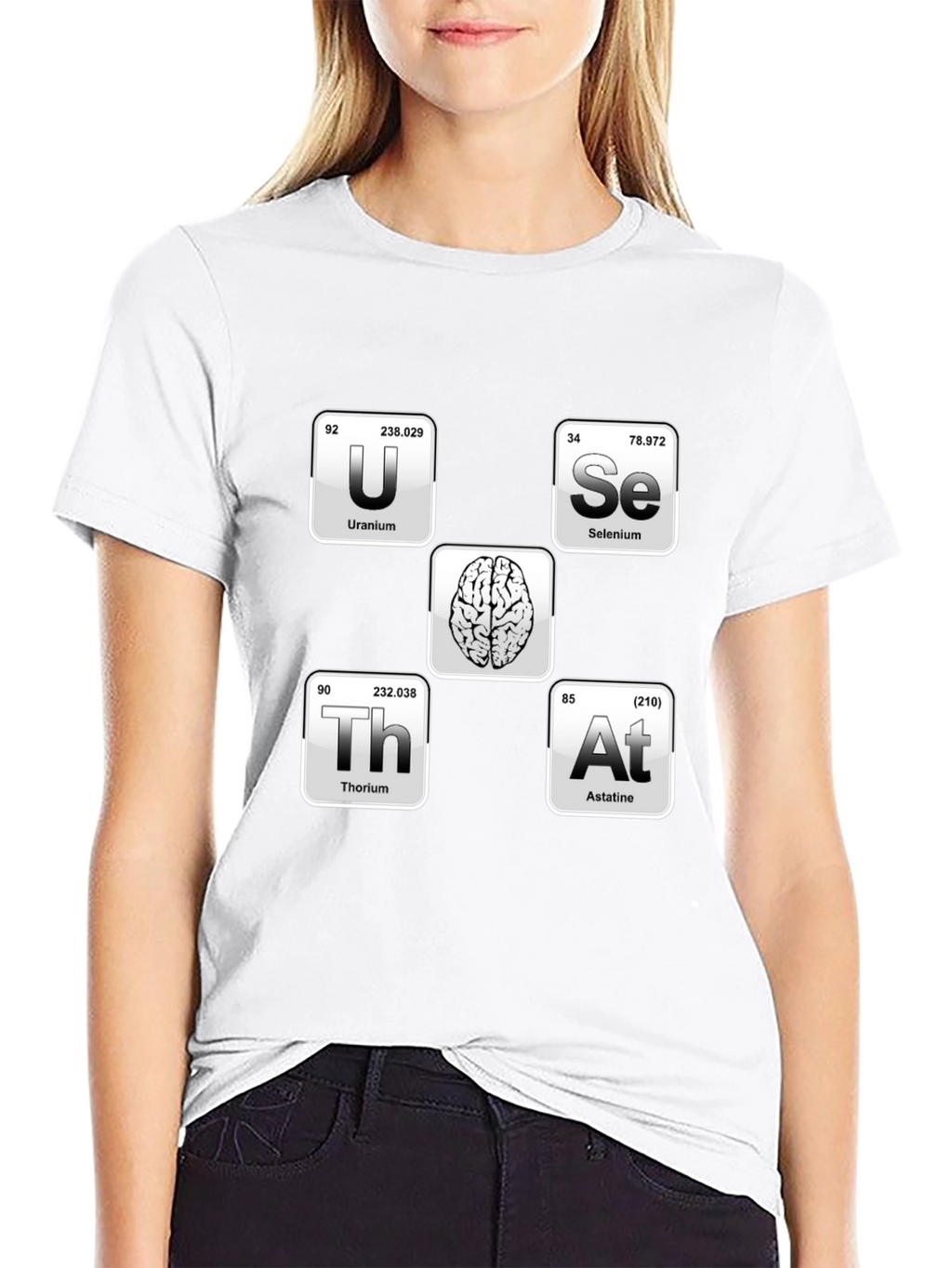 Uranium Selenium Thorium Astatine Brain Elements T-Shirt