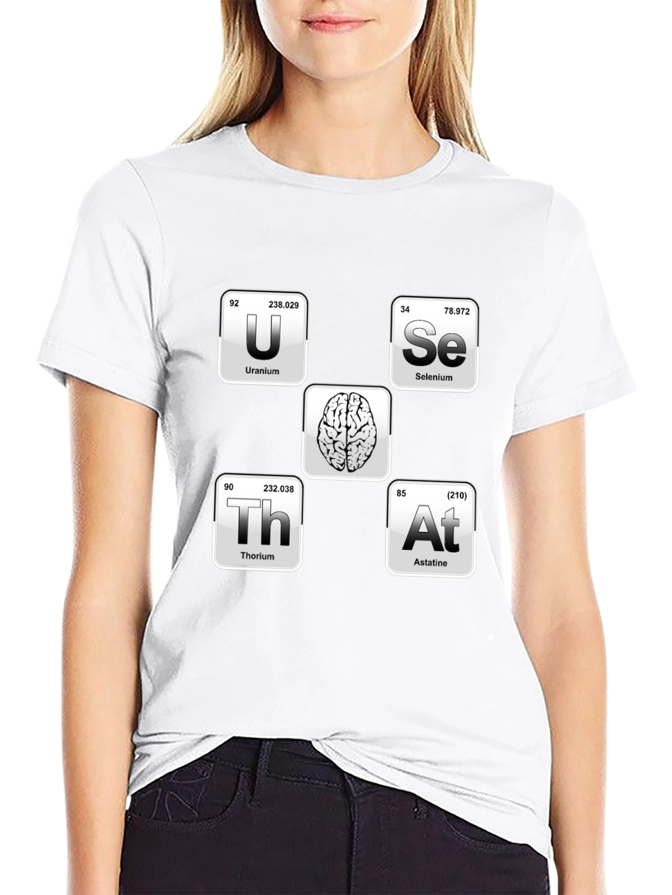 Uranium Selenium Thorium Astatine Brain Elements T-Shirt