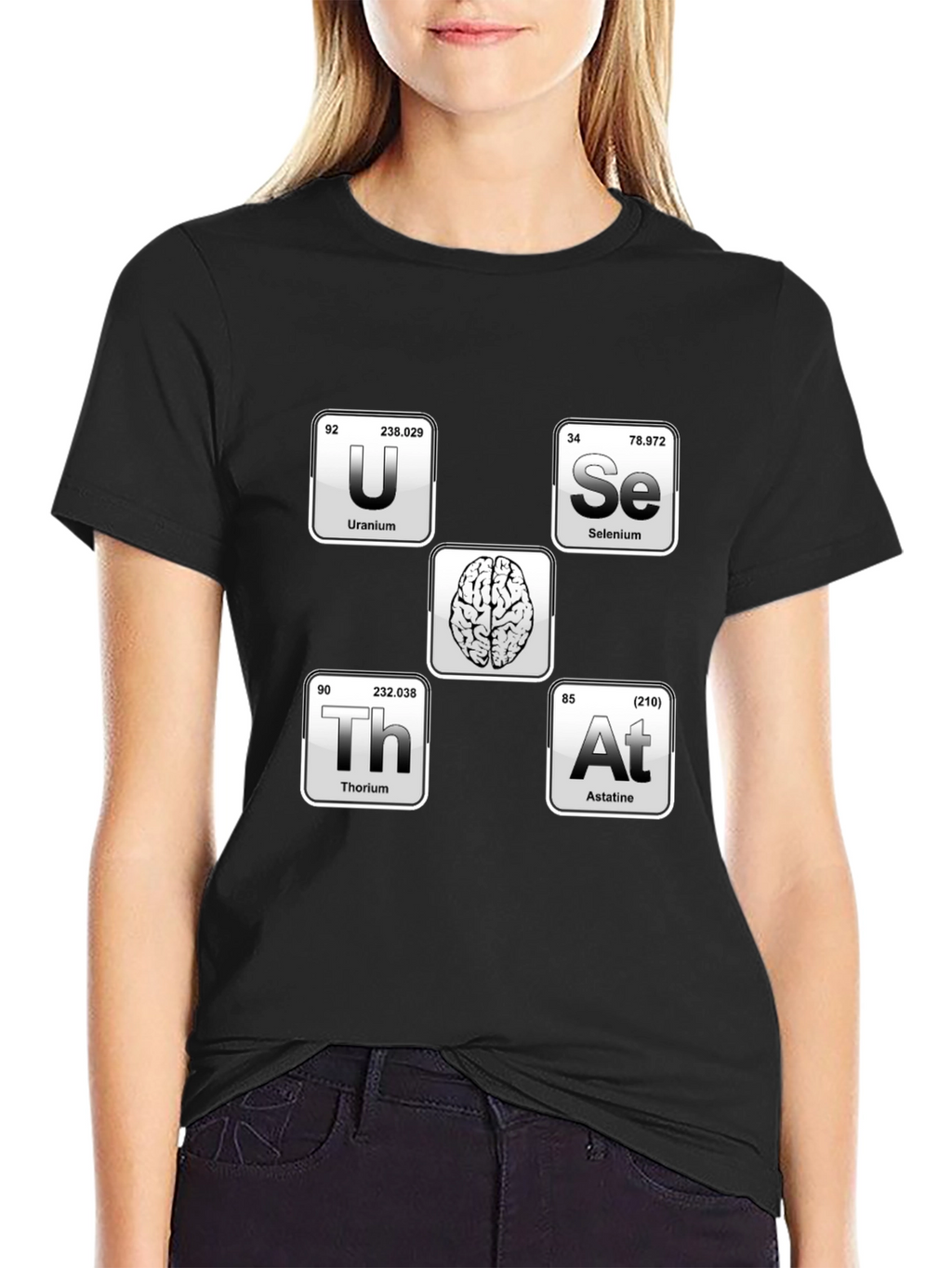 Uranium Selenium Thorium Astatine Brain Elements T-Shirt