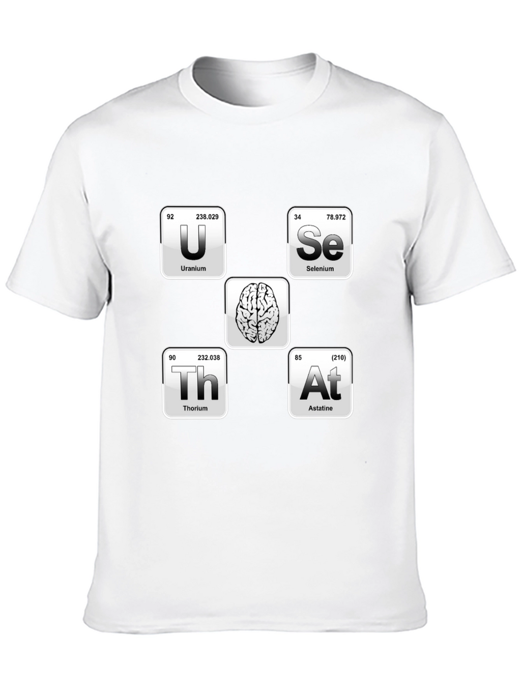 Uranium Selenium Thorium Astatine Brain Elements T-Shirt