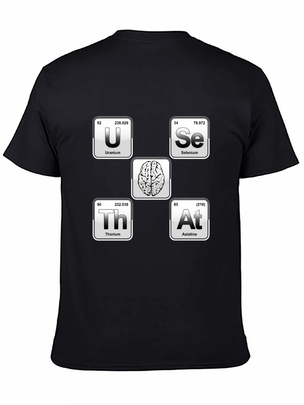 Uranium Selenium Thorium Astatine Brain Elements T-Shirt