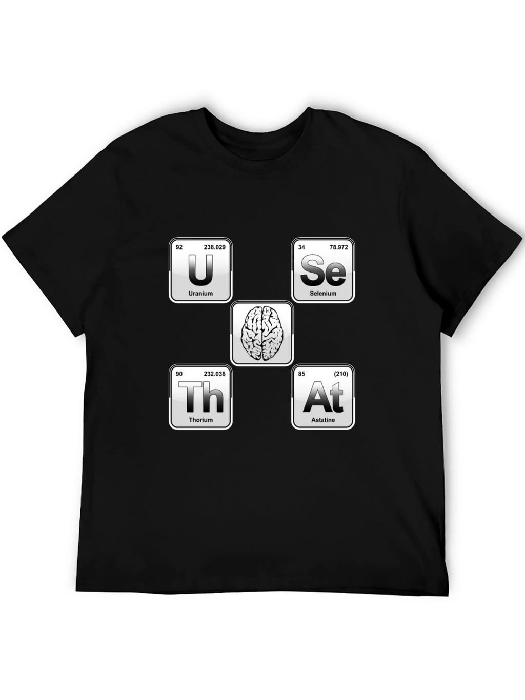 Uranium Selenium Thorium Astatine Brain Elements T-Shirt