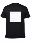 Geometric Cube Pattern Black T-Shirt
