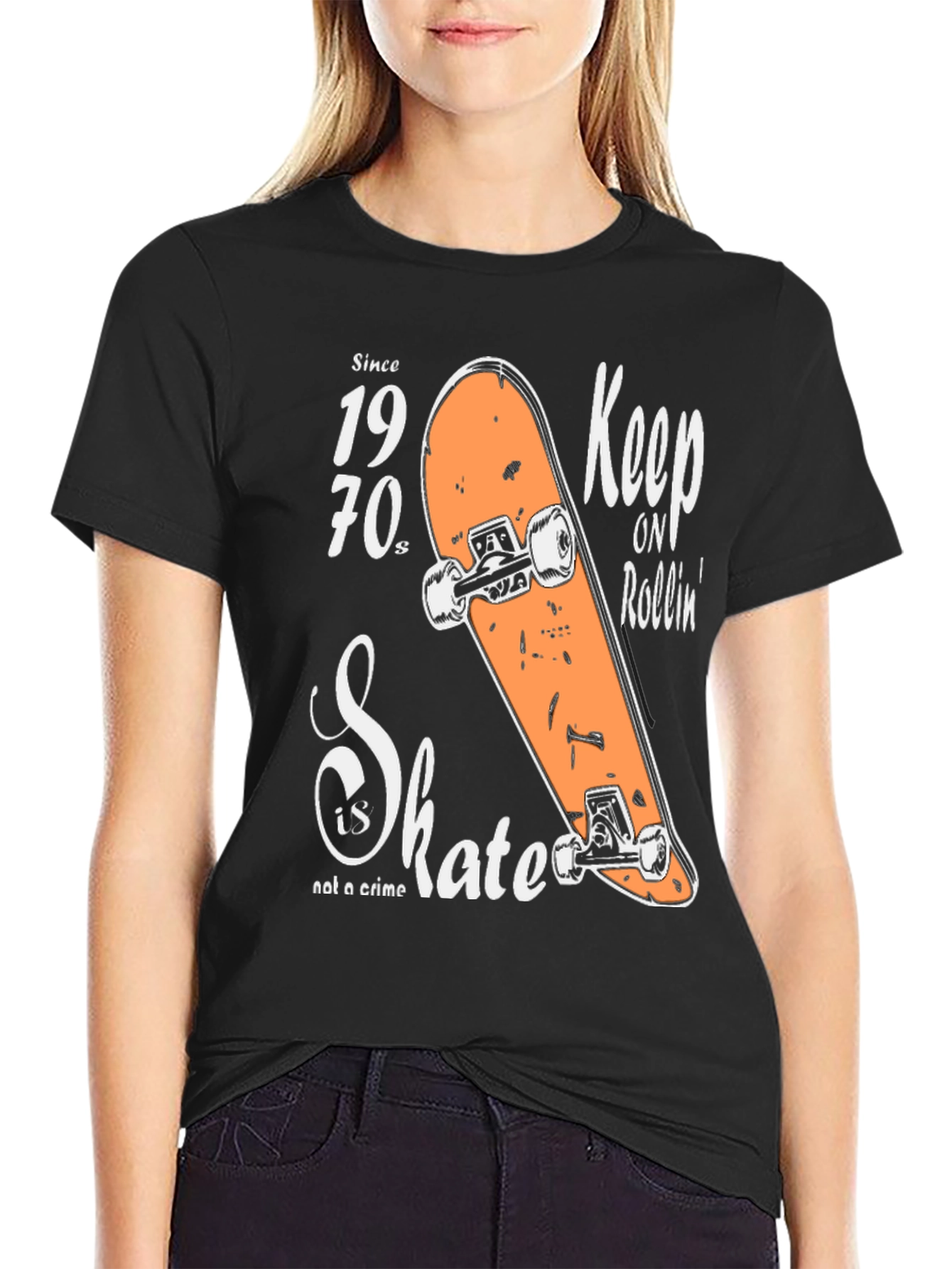 Vintage Skateboard T-Shirt - Keep On Rollin