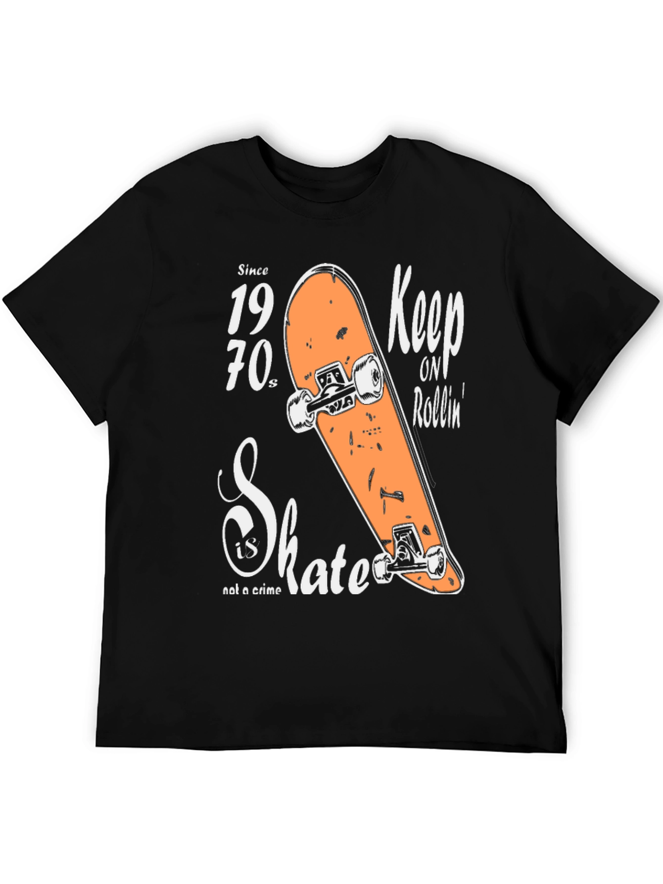 Vintage Skateboard T-Shirt - Keep On Rollin